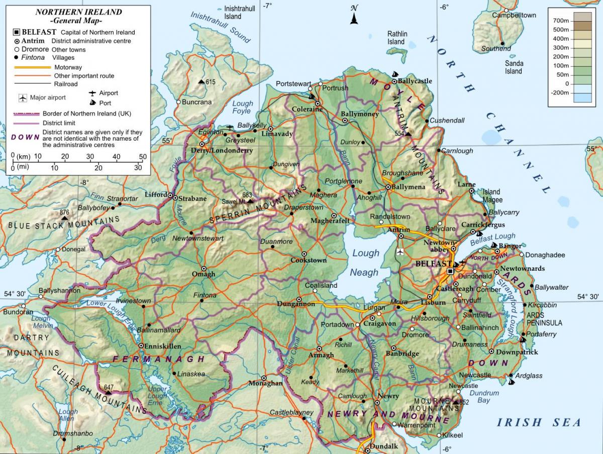 ایک نقشہ کے شمالی آئر لینڈ