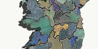 نقشہ کی لکڑی کا نقشہ آئر لینڈ