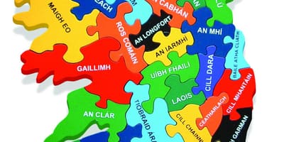 کا نقشہ نقشہ آئر لینڈ کے طور پر gaeilge